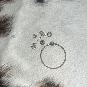 Pandora bracelet with charms